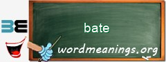 WordMeaning blackboard for bate